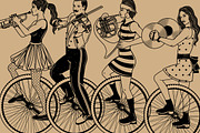 Vintage Circus Band Musicians., a Decorative Illustration by Moloko88 (Thumbnail 5 of 5)