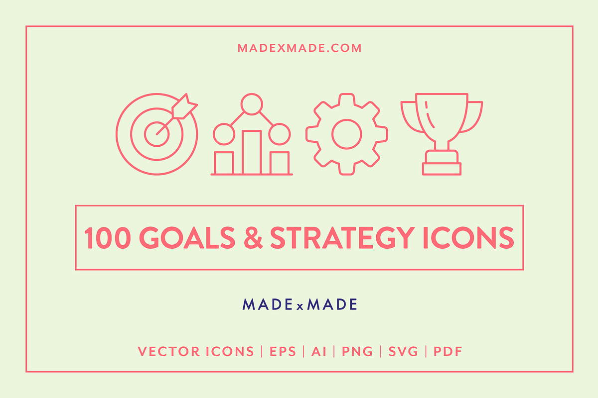 Goals & Strategy Icons, an Outline Icon by Made by Made (Photo 1 of 8)