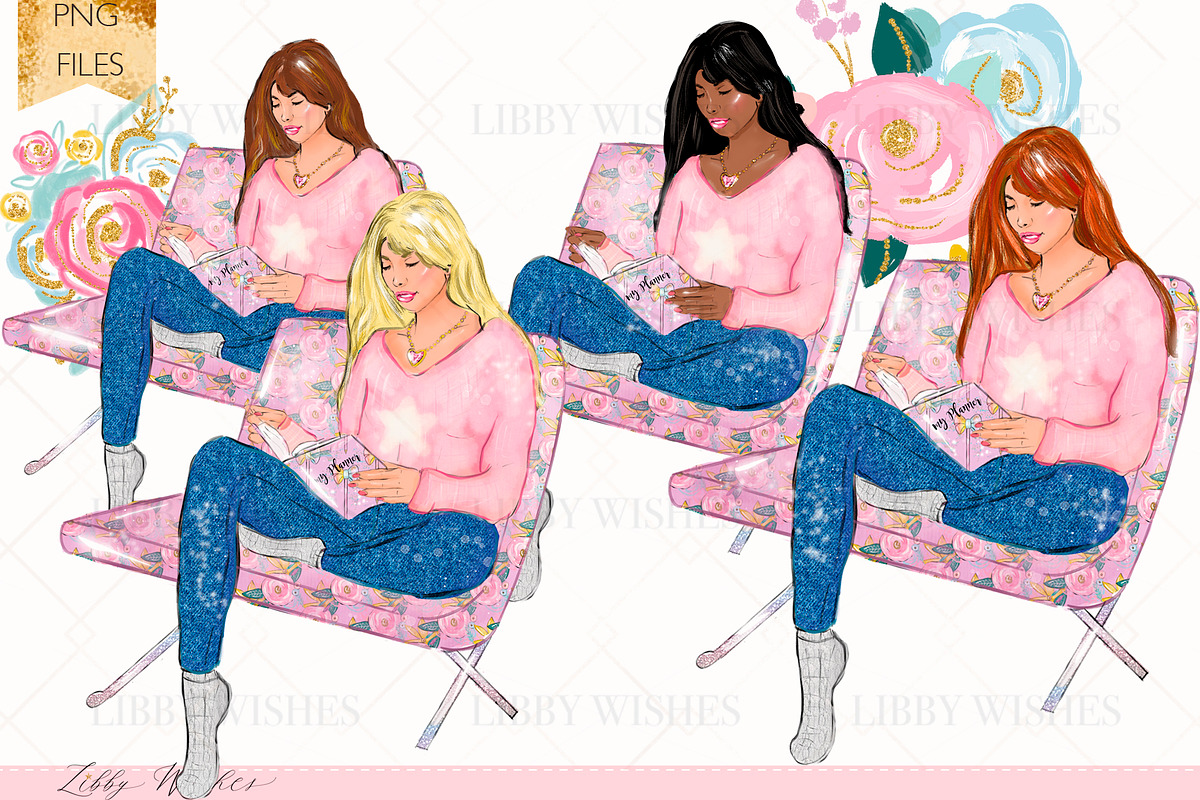 Planner girl clipart, an Illustration by Libby Wishes (Photo 9 of 10)