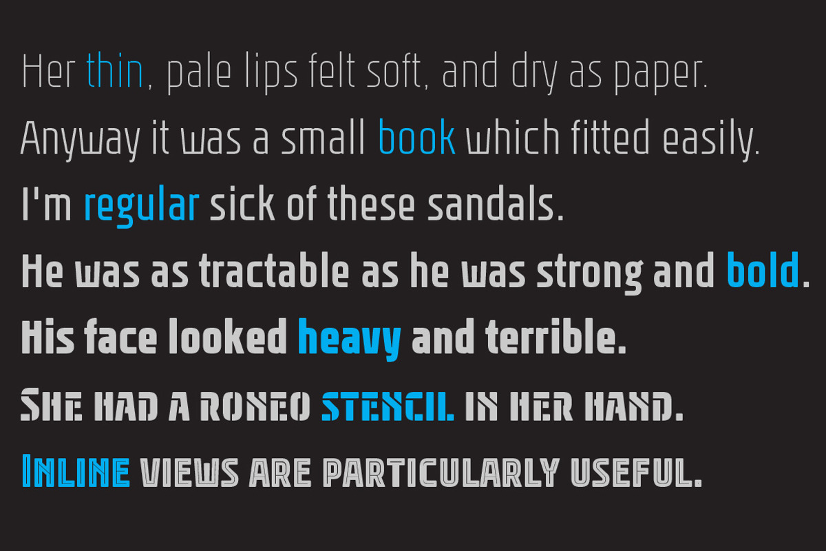 Rawer CondensedBold preview 2