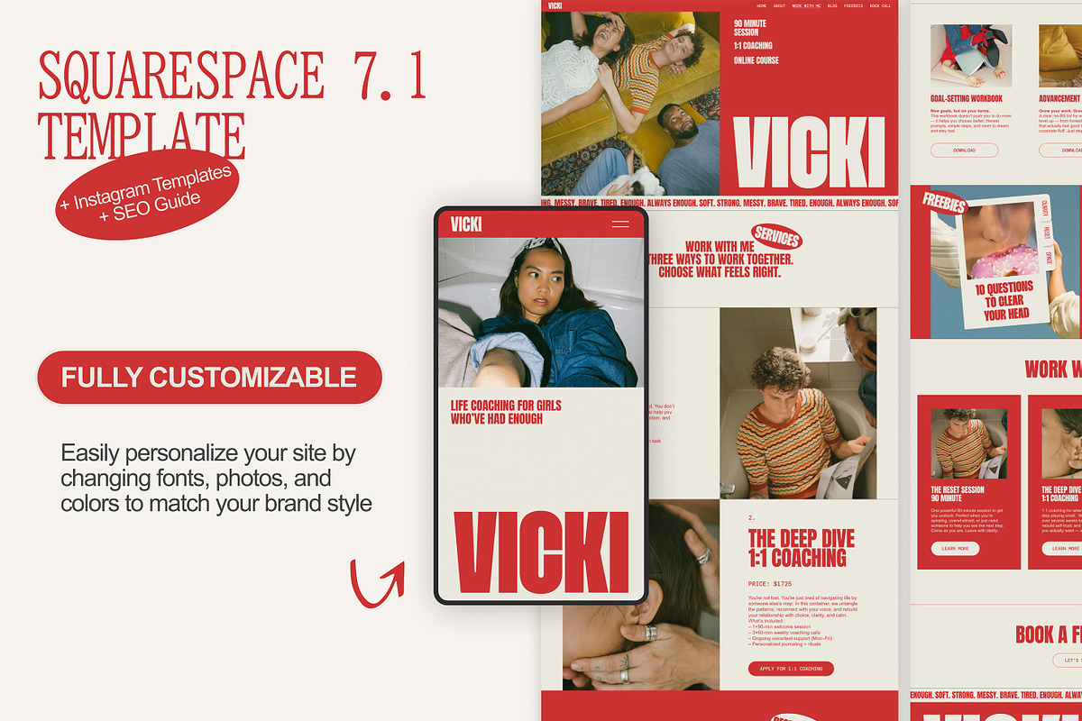 Squarespace Template | Coach Website preview 8