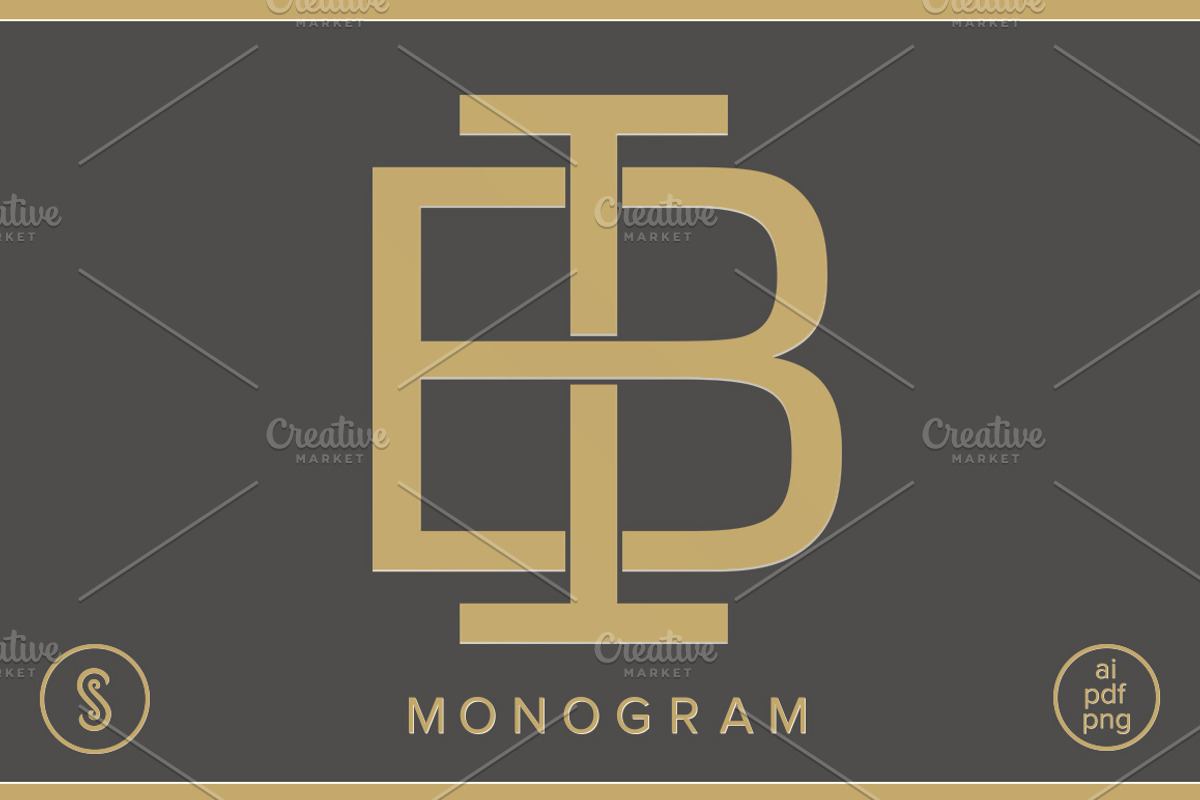 BI Monogram IB Monogram, a Branding & Logo Template by Shuler Studio