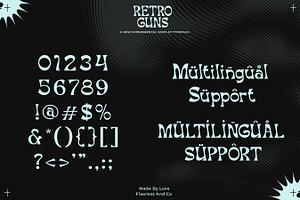 Retro Guns - Display Font Type