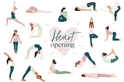 Heart opening yoga poses, an Illustration by Sunnyfields (Thumbnail 1 of 4)