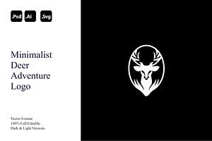 Minimalist Deer Adventure Logo, a Branding & Logo Template by Luxury Logos