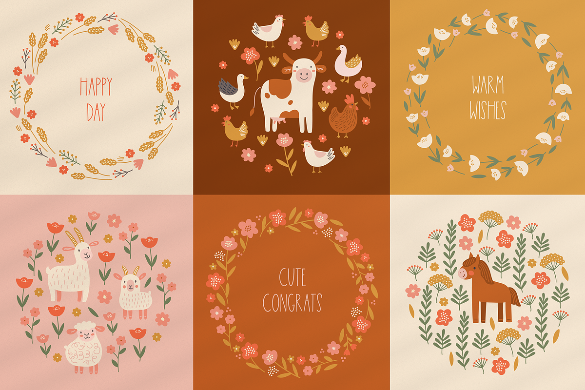 Funny Farm Kit, an Animal Illustration by miumiu (Photo 12 of 15)