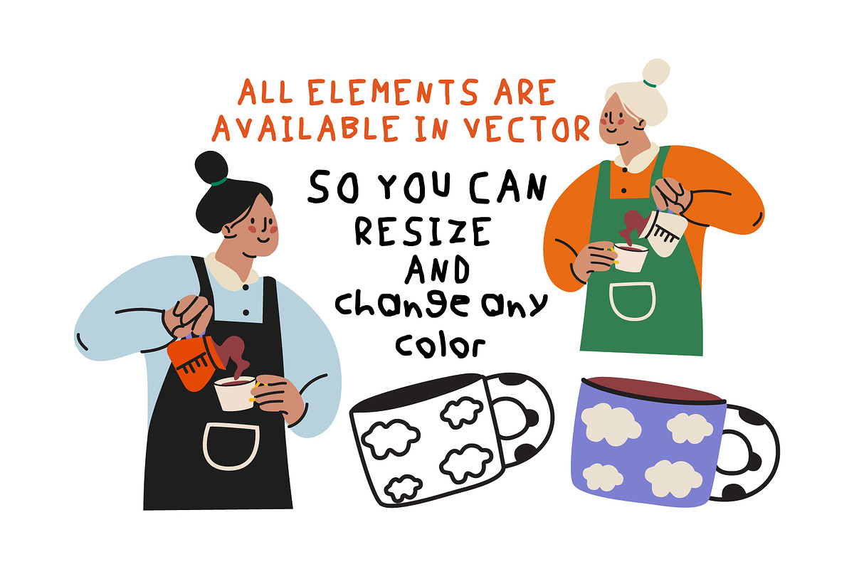 Coffee & Bakery Vector Clipart, a Food Illustration by Luamor (Photo 12 of 13)