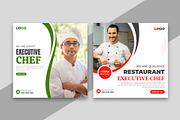 Chef Social Media Instagram Post, a Social Media Template by Designgrove (Thumbnail 1 of 2)