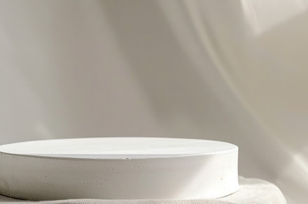 Minimalist Product Podium in beige, a Background Photo by Virgo Studio