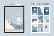 Girl and sea landscape scene creator, a Person Illustration by Imaginary Party (Thumbnail 5 of 11)