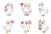 valentine-goose-clipart, an Illustration by CreationArt (Thumbnail 6 of 7)