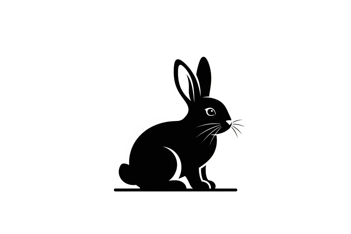 Cute Rabbit Silhouette Vector Bundle, an Illustration by yasushie (Photo 38 of 51)