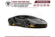 sport car illustration vector, a Transportation Illustration by slLametDesigns (Thumbnail 5 of 5)