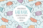 Reusable Face Masks Seamless Pattern, a Pattern Graphic by Franzi draws (Thumbnail 1 of 2)