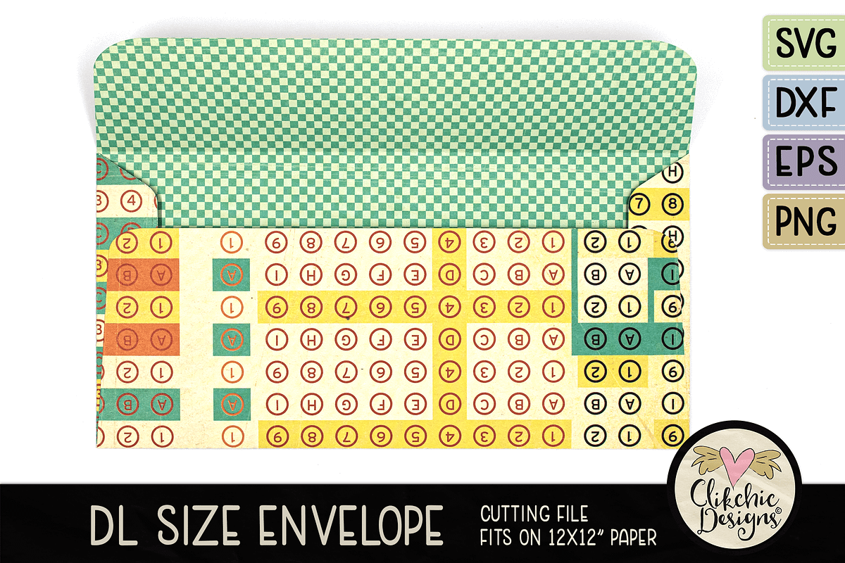 Slimline DL Envelope SVG Cut File, an Invitation Template by Clikchic Designs (Photo 4 of 4)