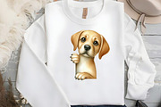 About Watercolor Peeking Dog Clipart, an Illustration by DreamCafeArt (Thumbnail 5 of 6)