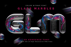 Glass Marbles — Color Bitmap Font, a Symbol Font by Gleb Guralnyk