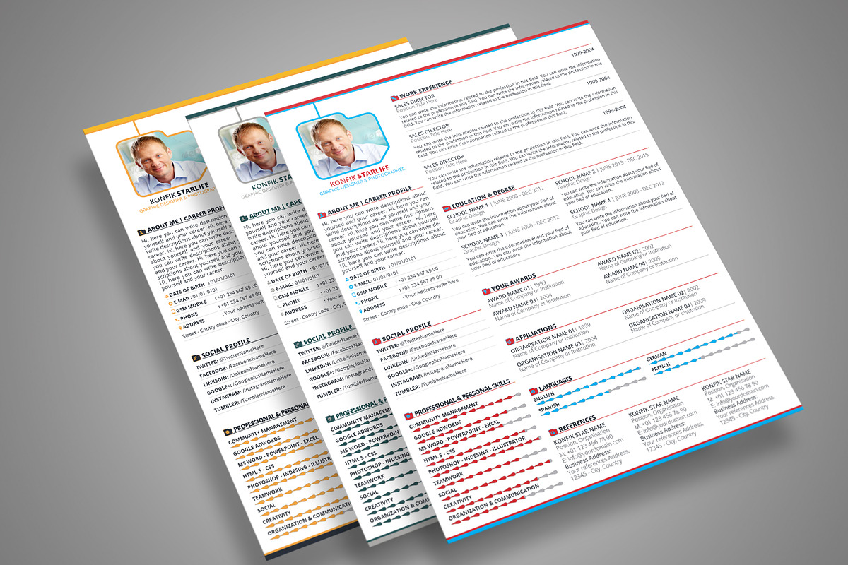 Swiss Resume CV New, a Resume Template by Star Graphic Design