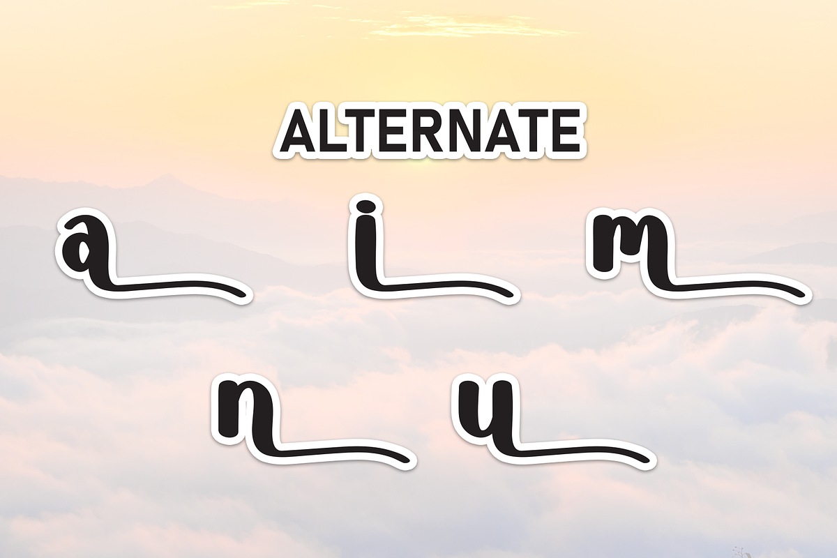 Sunrise | Script Font, a Script Font by Scratchones (Photo 8 of 9)