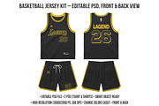 Basketball Jersey kit – Editable PSD, a Shirt Mockup by std.badboy (Thumbnail 1 of 4)