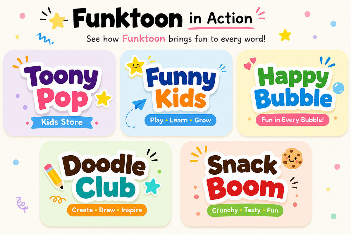 Funktoon – Cartoon Display Font, a Slab Serif Font by Wow Magic (Photo 4 of 6)