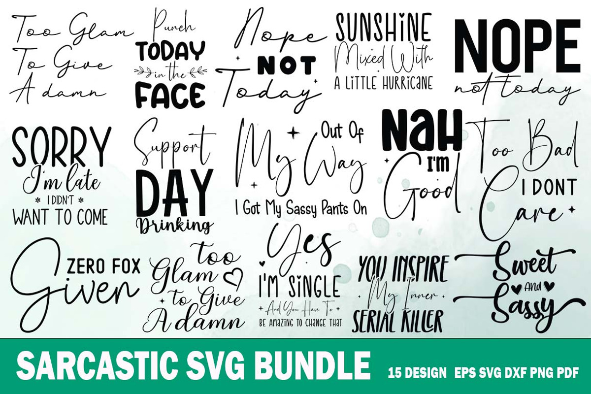 Sarcastic Funny SVG PNG Bundle, an Object Graphic by FiveStarCrafting