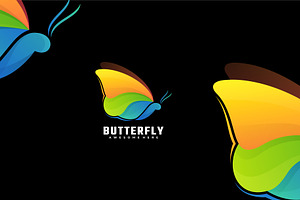 Butterfly Colorful Logo