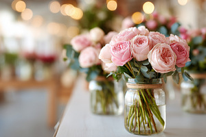 Delicate bouquet of pink roses, a Nature Photo by MistyDay