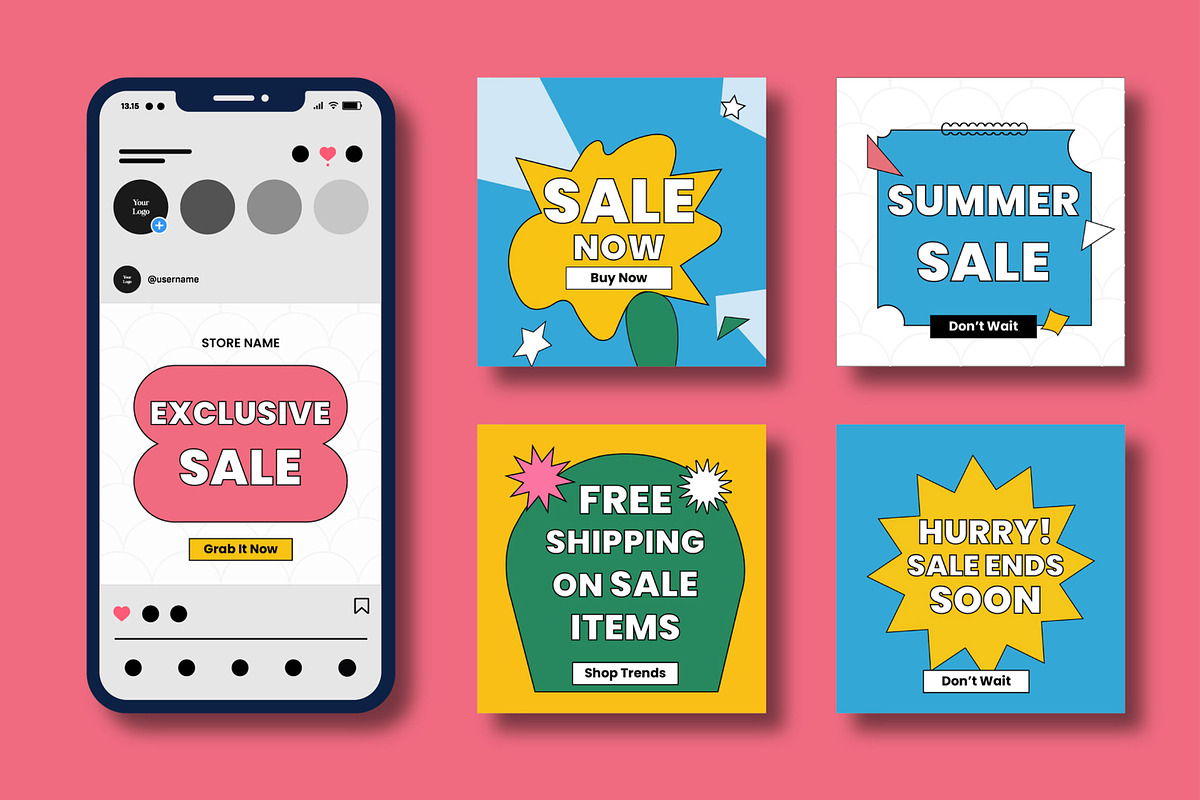 Purchases Social Media Post, a Social Media Template by MightyDesign (Photo 1 of 9)
