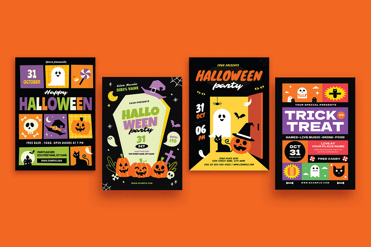 20 Halloween Flyer Bundle, a Flyer Template by VectorVactory (Photo 3 of 9)