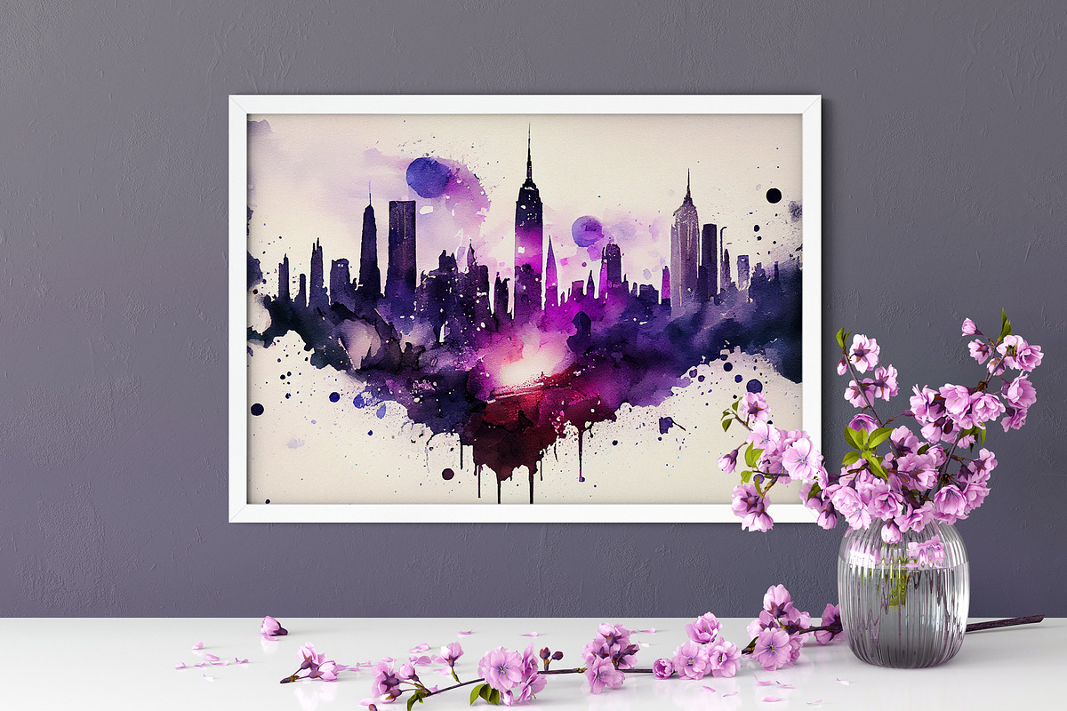 New York Watercolor Art Print, a Decorative Illustration by Lavinsky Art Store (Photo 5 of 7)