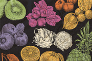 Fruits and Vegetables Illustrations, an Illustration by Heritage Type Co. (Thumbnail 7 of 8)