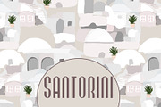 Island greek houses white grey, a Pattern Graphic by Cotton Melon pattern Shop (Thumbnail 1 of 5)