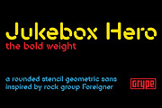 Jukebox Hero Bold, a Sans Serif Font by GRYPE (Thumbnail 1 of 3)
