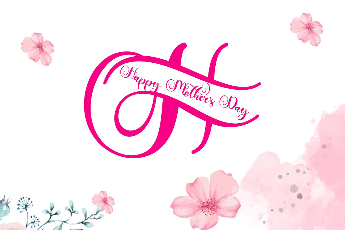 Beautiful Mother Monogram, a Handwritten Font by Yoga Letter (Photo 2 of 6)