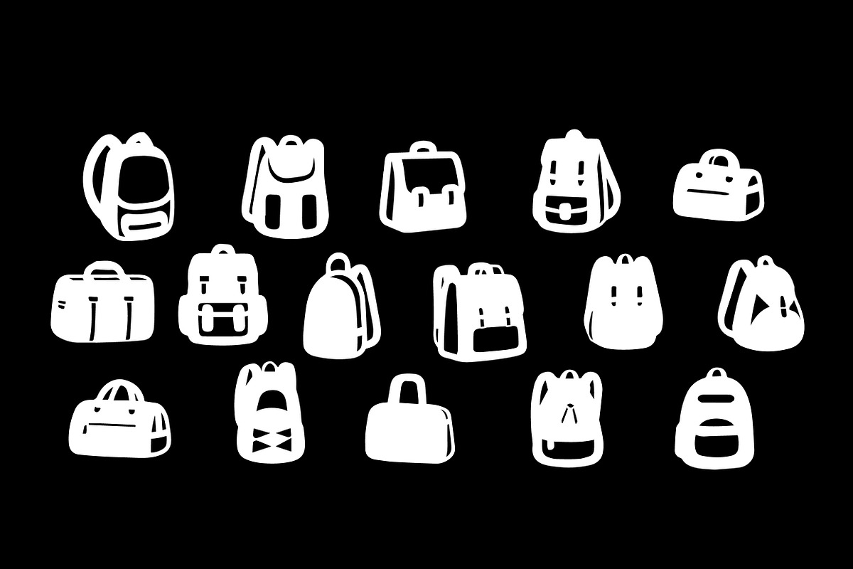 Backpack & Bag Silhouette, an Object Illustration by Smix Ryo (Photo 3 of 3)