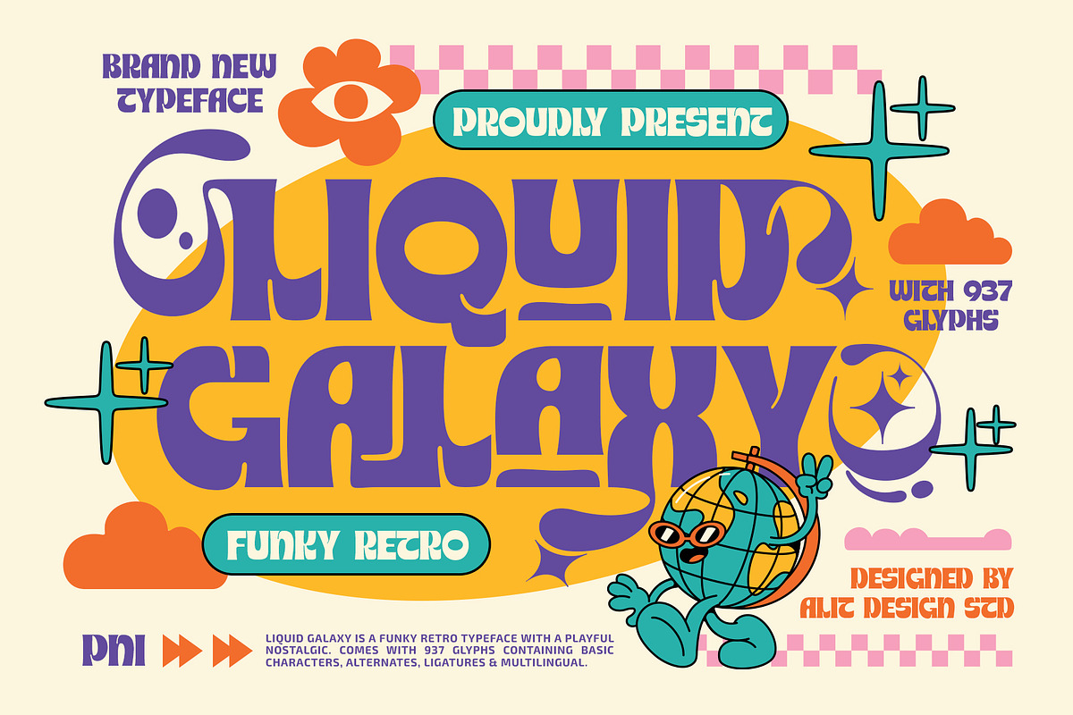 Liquid galaxy Typeface, a Sans Serif Font by alit design (Photo 2 of 17)