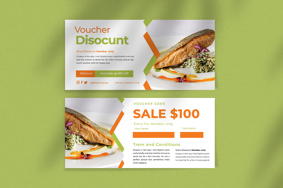 Food Voucher Discount, a Flyer Template by rzkaamlya