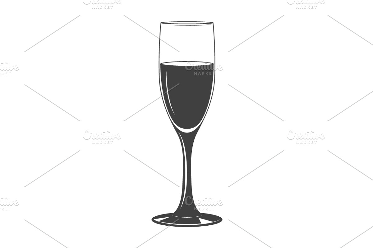 Wine Set. Monochrome Icons, Elements, a Food Illustration by Gomolach (Photo 5 of 13)