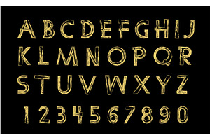 Gold glittering letters, an Object Graphic by RODINA