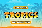Tropics - Bold Display Font, a Script Font by Alpaprana (Thumbnail 1 of 6)