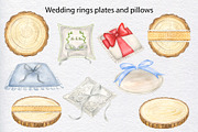 Wedding rings watercolor clipart, an Object Illustration by KathrineWatercolor (Thumbnail 4 of 10)