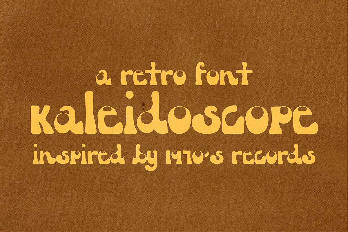 Kaleidoscope - Hand Drawn Retro Font, a Sans Serif Font by Madeline ODonoghue Design (Photo 1 of 7)