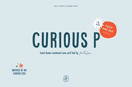 Curious P: A Hand-Drawn Font, a Handwritten Font by Pace Creative Design