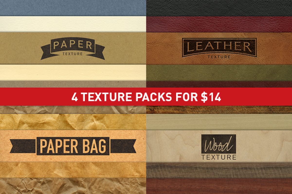 Texture Combo - 4 Texture Packs, a Texture Graphic by Bearded Creative