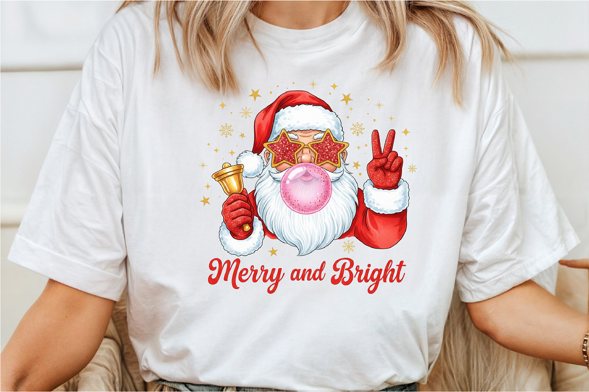 Retro Santa Blowing Bubble PNG, a Seasonal Illustration by Rose Art (Photo 3 of 4)