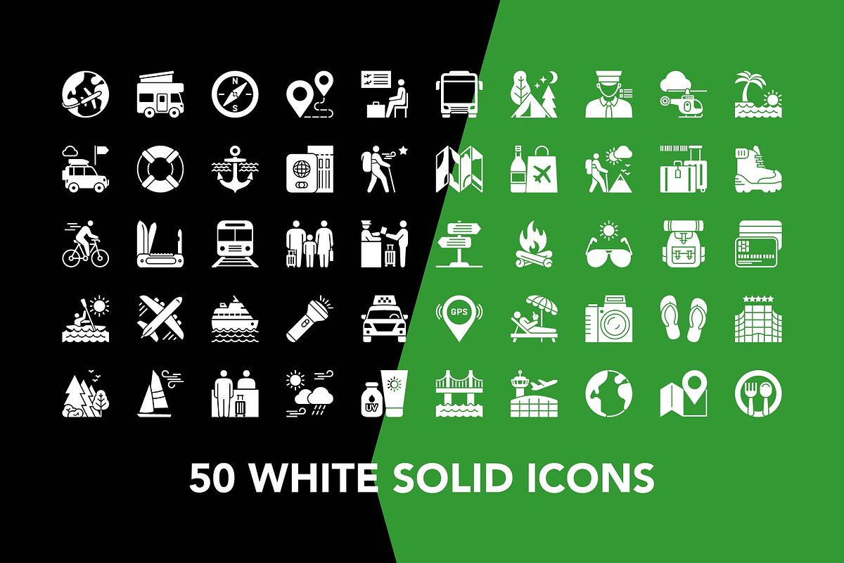 200 Travel and Tourism Icon Set, an Icon by Genestro Shop (Photo 5 of 5)