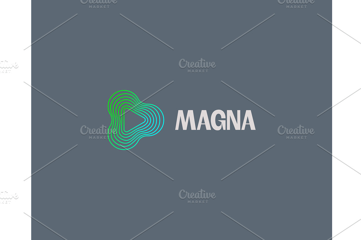 Abstract gradient lines logo, an Illustration by Bureau