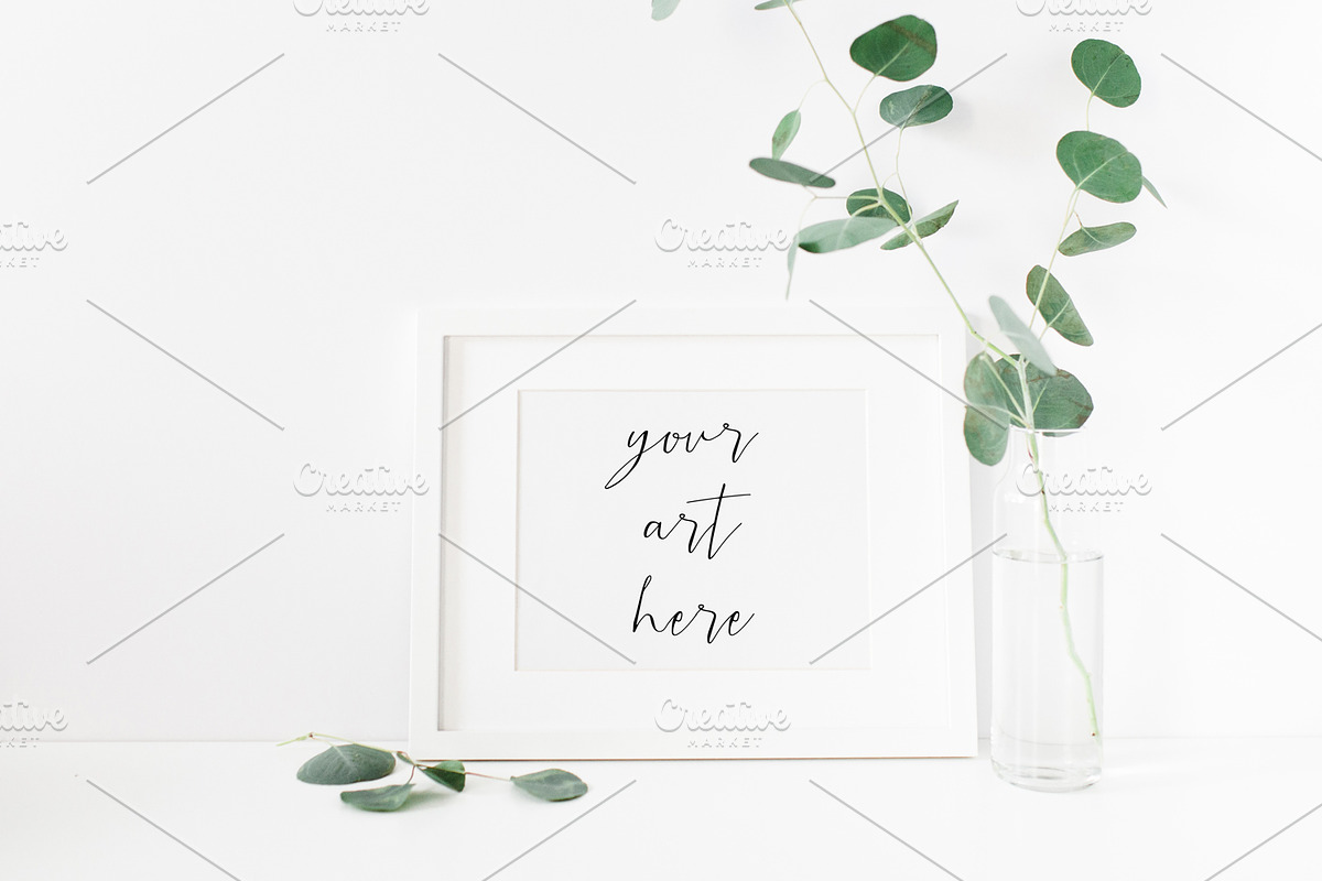 White Frame Mockup, a Presentation Template by StyledForTwo