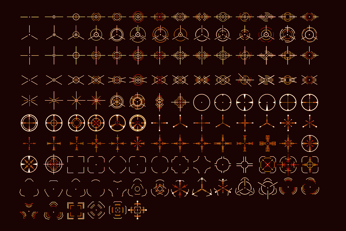 Crosshair Bundle SVG/PNG/EPS/Brushes, a Brush Add-On by xresch (Photo 2 of 7)